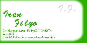 iren filyo business card